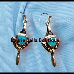 Vintage 925 Silver Turquoise Earring
